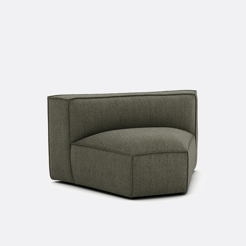 Offenes Eckelement Für Modulares Sofa Seven, Aus Strukturgewebe