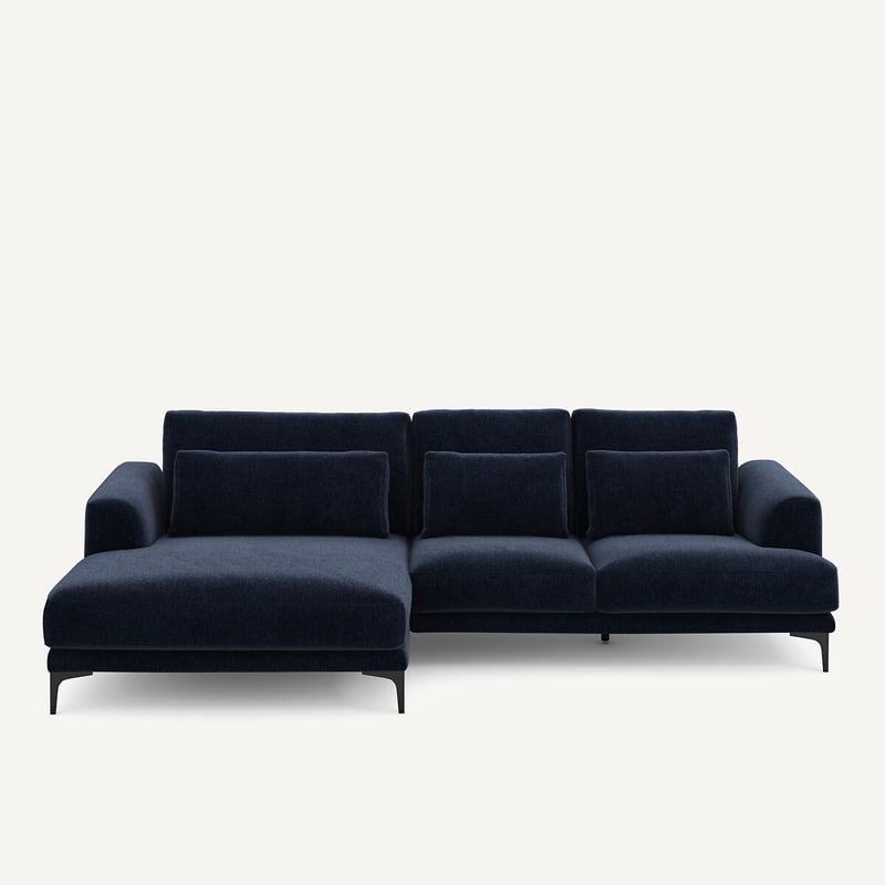 Am.pm Ecksofa Meridian Xl Links In Chenille-velours, Marsile