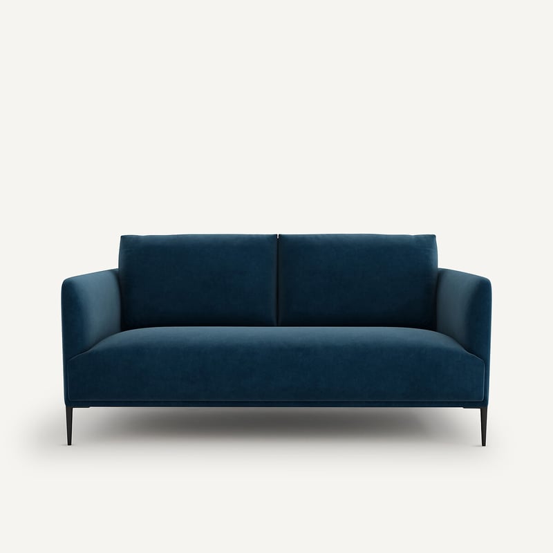 Emmanuel Gallina X Am.pm Kompaktes 3-sitzer-sofa, Velours, Oscar, Design Emmanuel Gallina