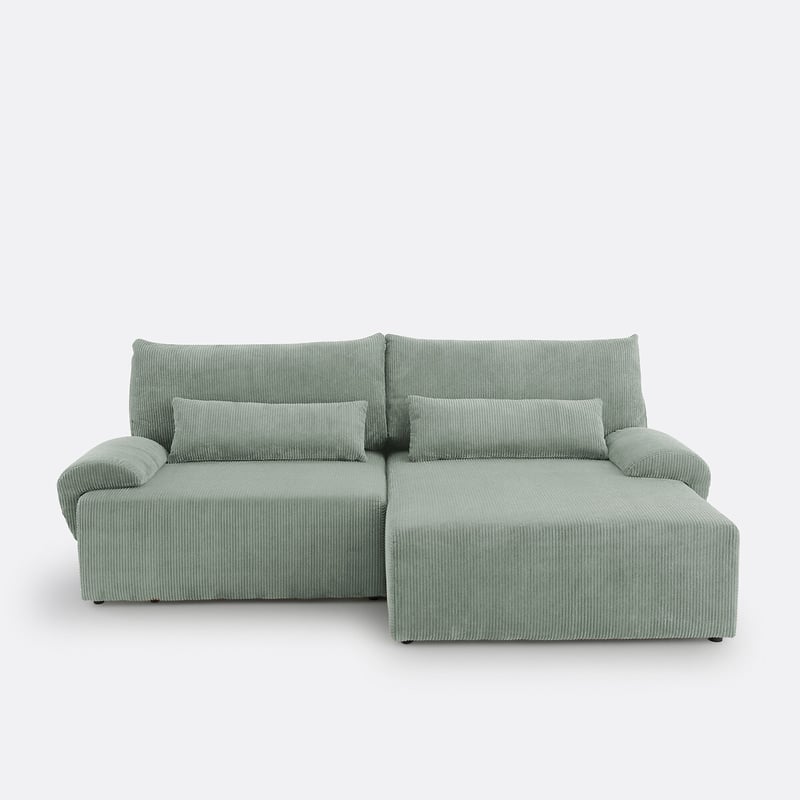 Umbaubares Ecksofa Mit Bettkasten, Cord, Maona