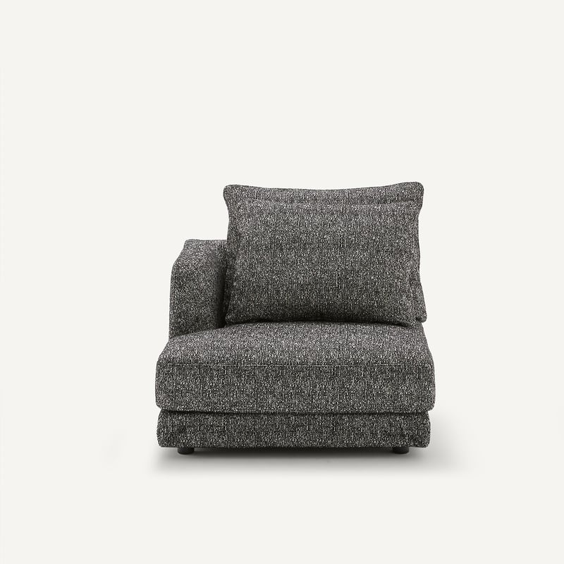 Am.pm Linkes Sofasitzelement, Modular, Aus Bouclé, Tiberio