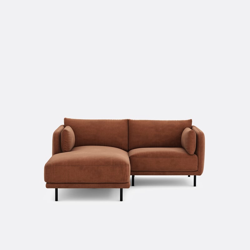 Ecksofa Victor, Links, 3-sitzer, Strukturgewebe