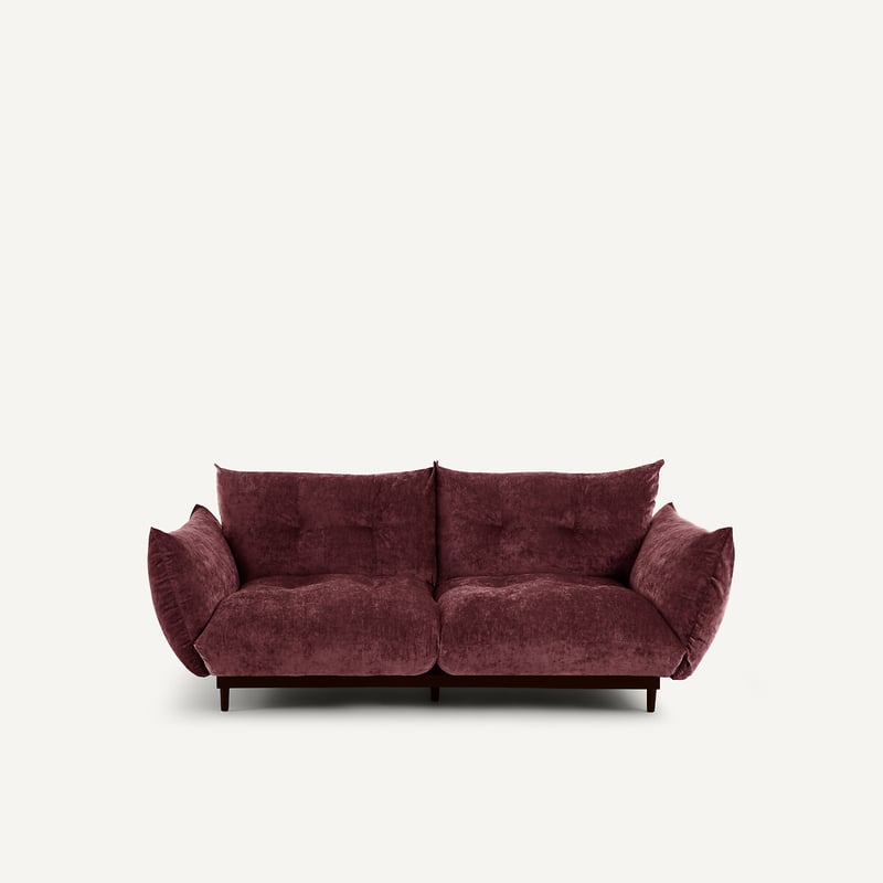 Am.pm Kompaktes Sofa, 3-sitzer, Aus Gemischtem Velours, Vitoria
