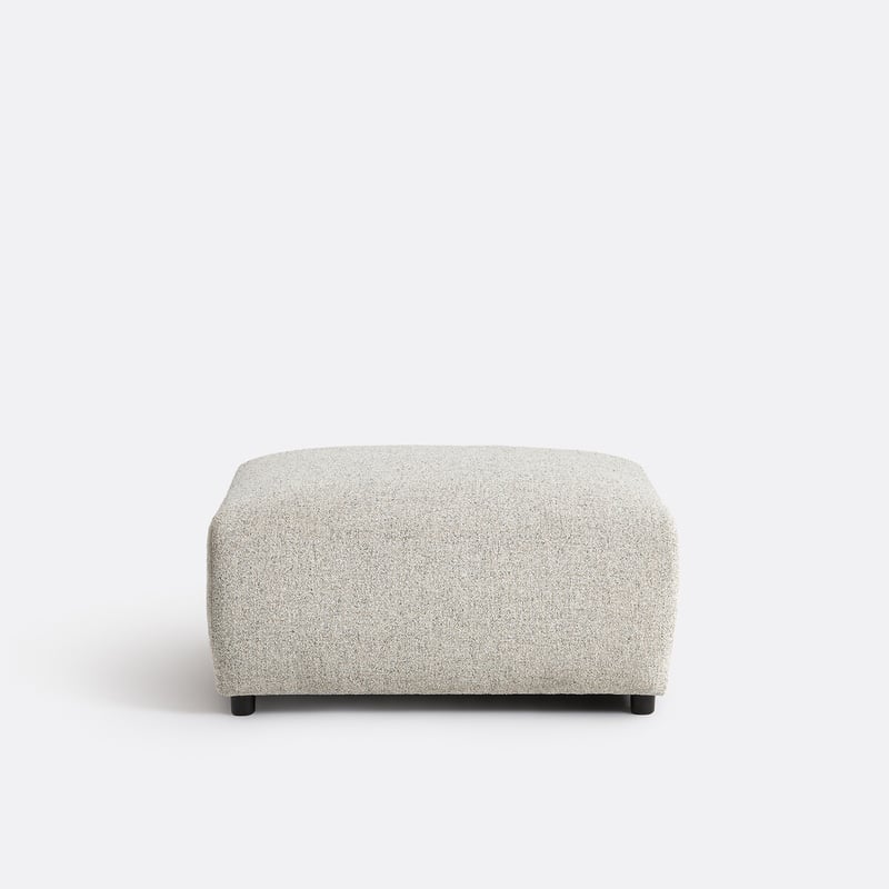 Pouf Aus Gesprenkeltem Strukturstoff, Galene