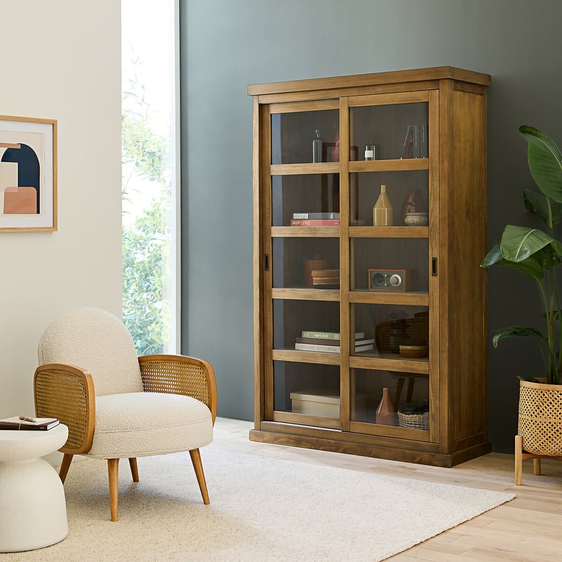La Redoute Interieurs Bücherregal Mit Vitrine, 2 Schiebetüren, Lunja