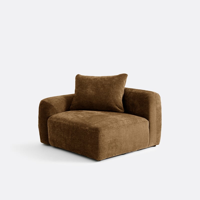 Halbes Sofa Mit Linker Armlehne Für Modulsofa, Jacquard-chenille, Amad
