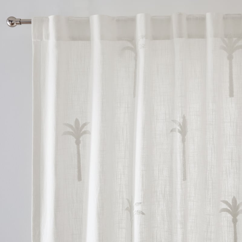 La Redoute Interieurs Vorhang Mit Palmenmotiv, Bouclé, Aus Baumwolle, Palmae