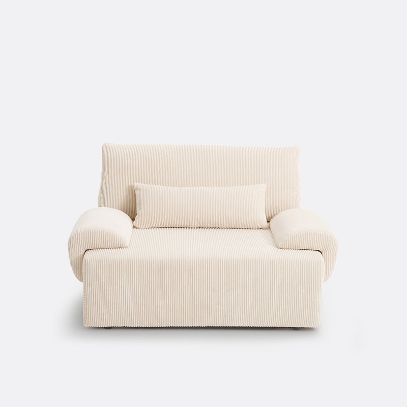 Schlafsofa Maona Mit Bettkasten, 2-sitzer, Aus Cord