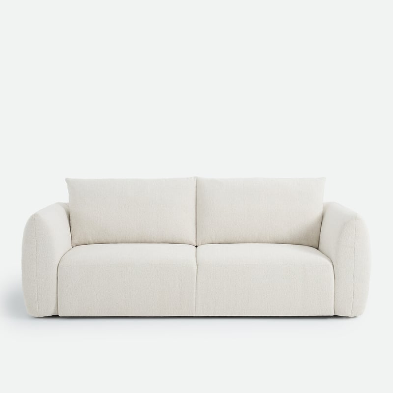Gerades Sofa, 3- Oder 4-sitzer, Aus Melierter Chenille, Edith