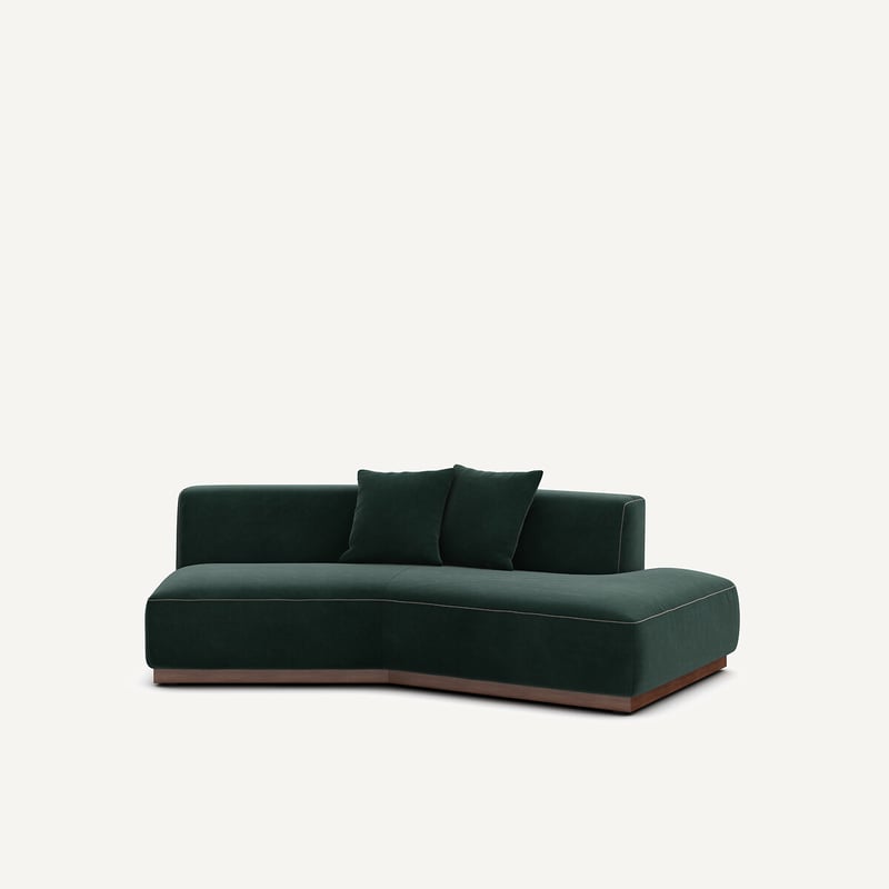 Am.pm Halbes Gerades Sofa Aus Samt, Jacopo