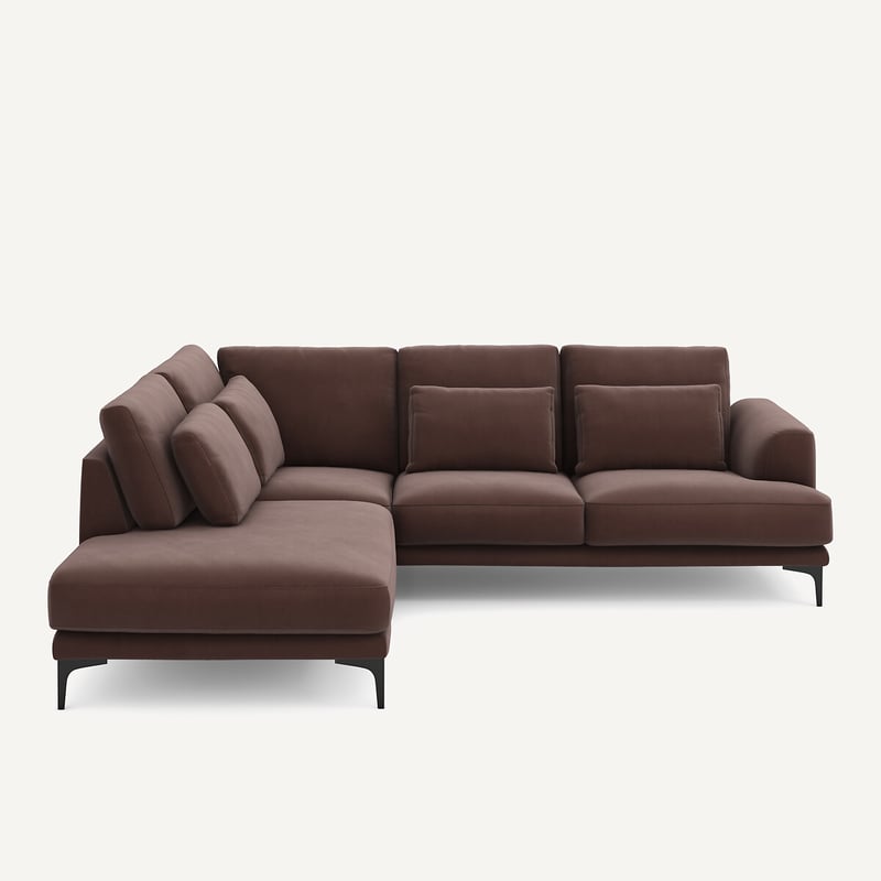 Am.pm Geschlossenes Ecksofa Marsile Mit Ecke Links, Leinensamt