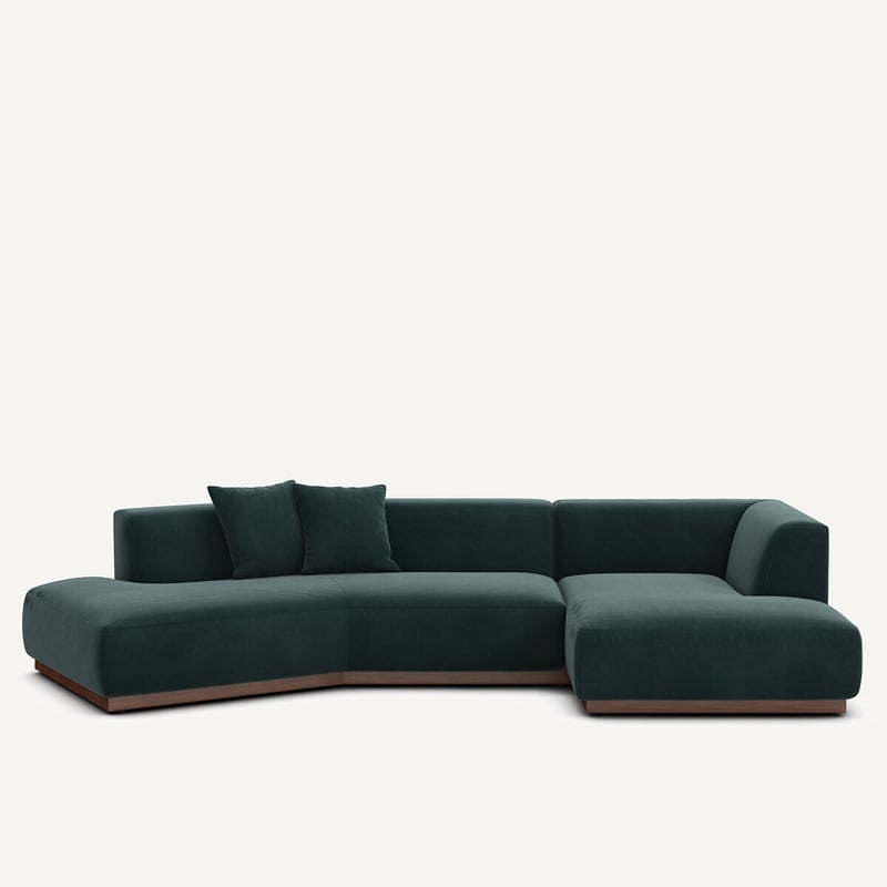 Am.pm Offenes Ecksofa Jacopo Mit Ecke Rechts, Samt