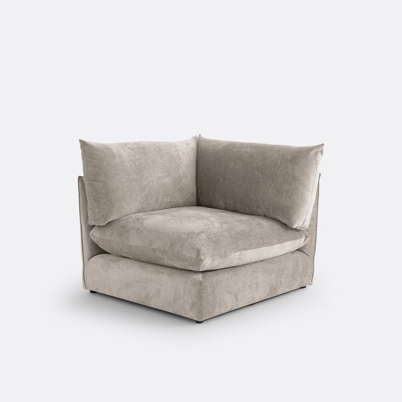 Eckelement Malo, Für Modulares Sofa, Aus Struktursamt