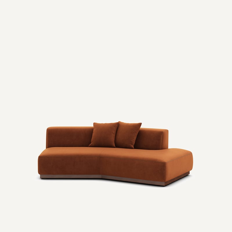 Am.pm Halbes Gerades Sofa Aus Samt, Jacopo