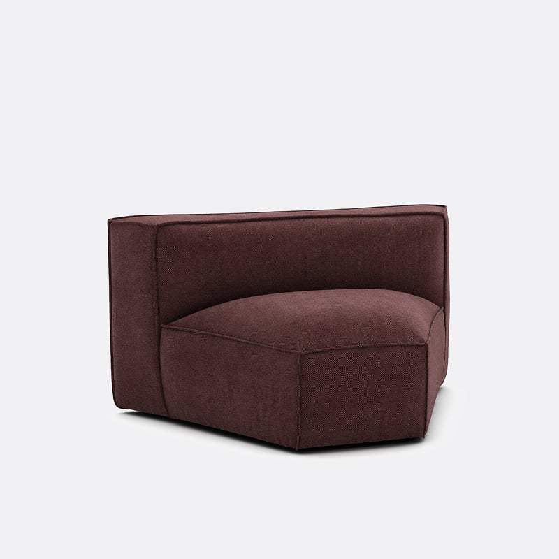 Offenes Eckelement Für Modulares Sofa Seven, Aus Strukturgewebe