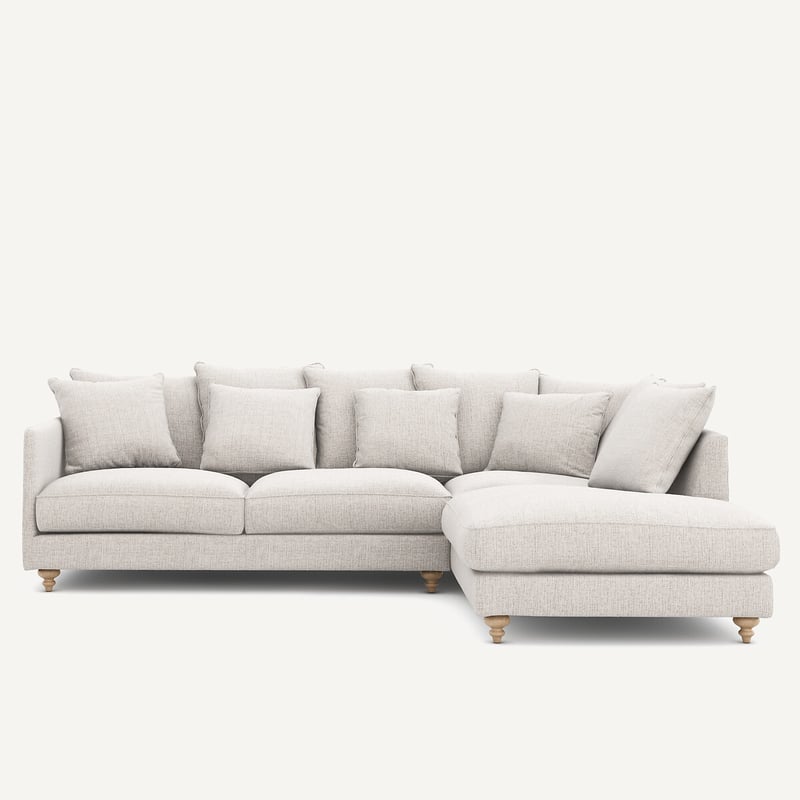Am.pm Ecksofa, Umwandelbar, Aus Jaspé-stoff, Lazare