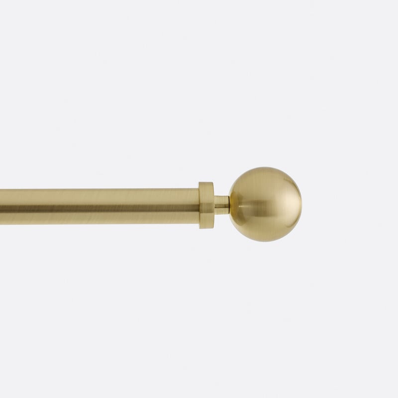 Cessot Decoration Ausziehbare Vorhangstange Mit Kugeln, 120/210 Cm