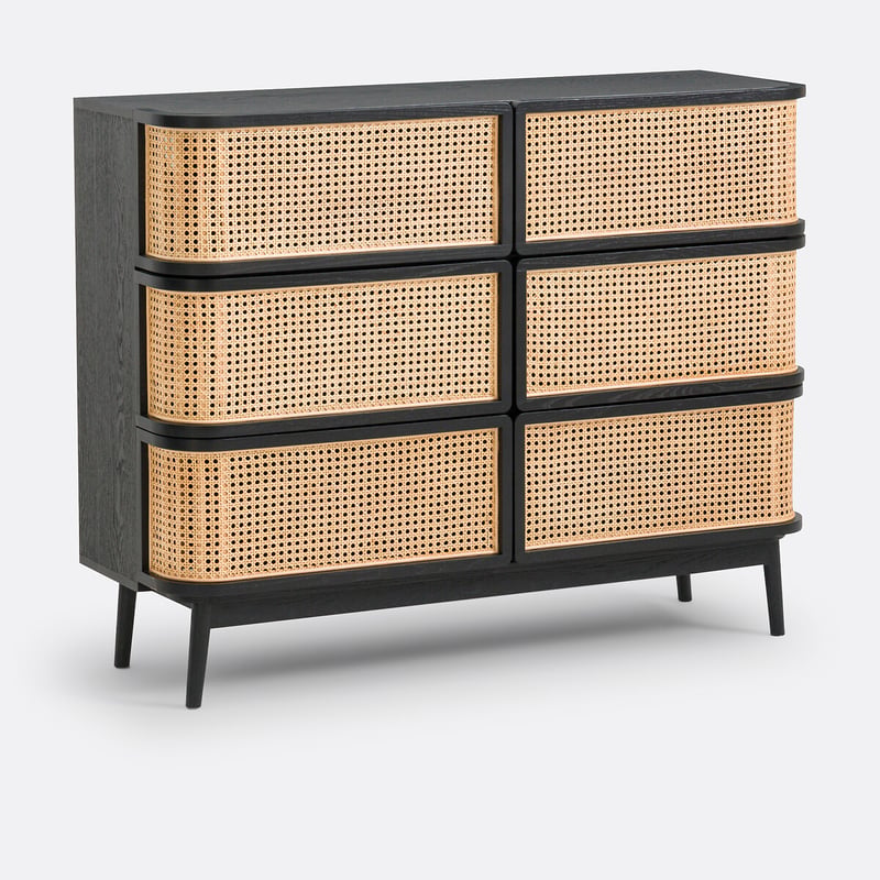 La Redoute Interieurs Kommode Laora Mit 6 Rattanschubladen