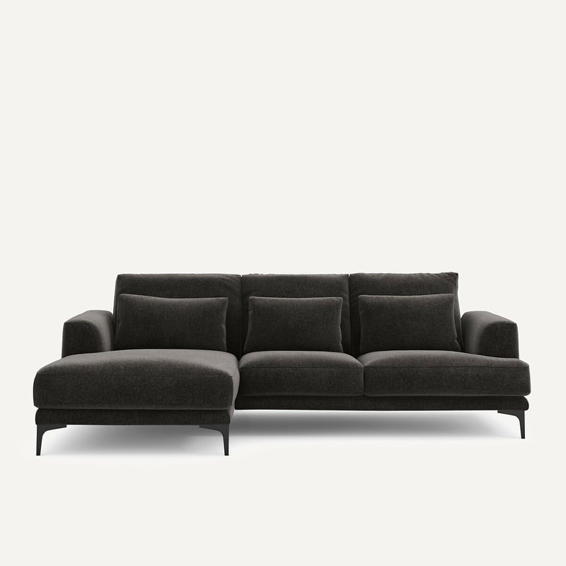 Am.pm Ecksofa Links Velours Chenille, Marsile