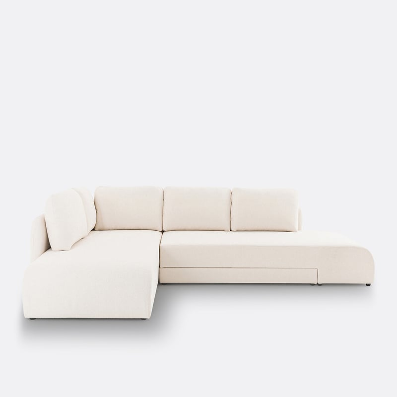Eckschlafsofa Gina, Bouclé