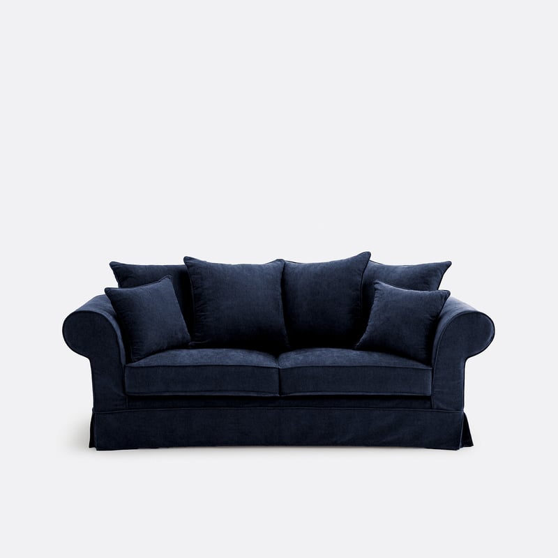 Sofa, 2-, 3- Oder 4-sitzig, Mit Abnehmbarem Bezug, Aus Meliertem Polyester, Adelia