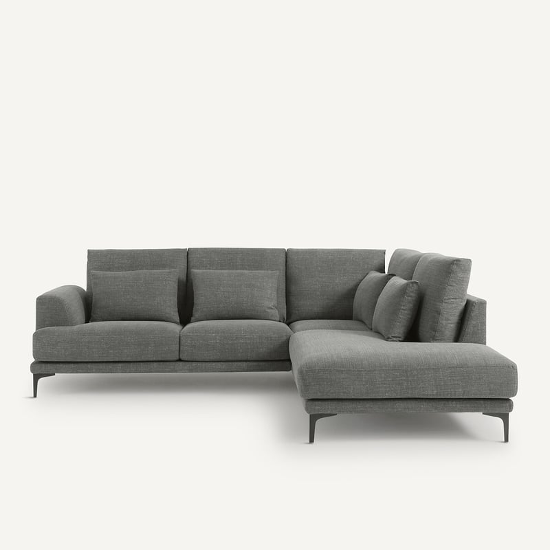 Am.pm Geschlossenes Ecksofa Marsile Mit Ecke Rechts, Baumwolle/leinen