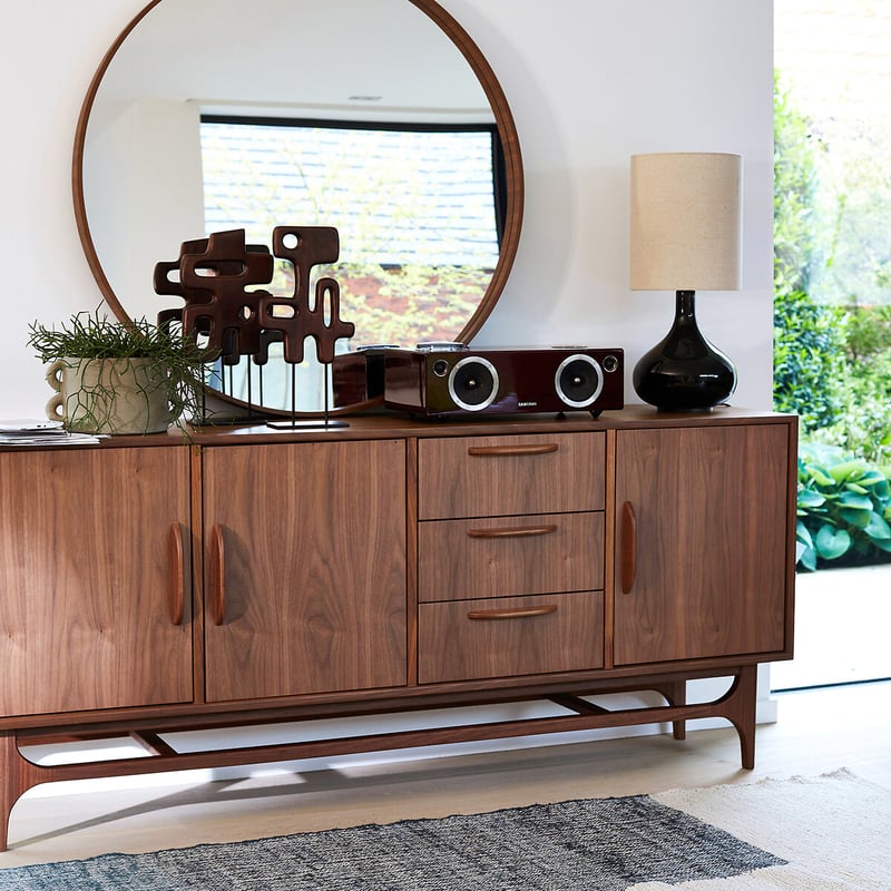 La Redoute Interieurs Sideboard Larsen, Nussbaumfurnier