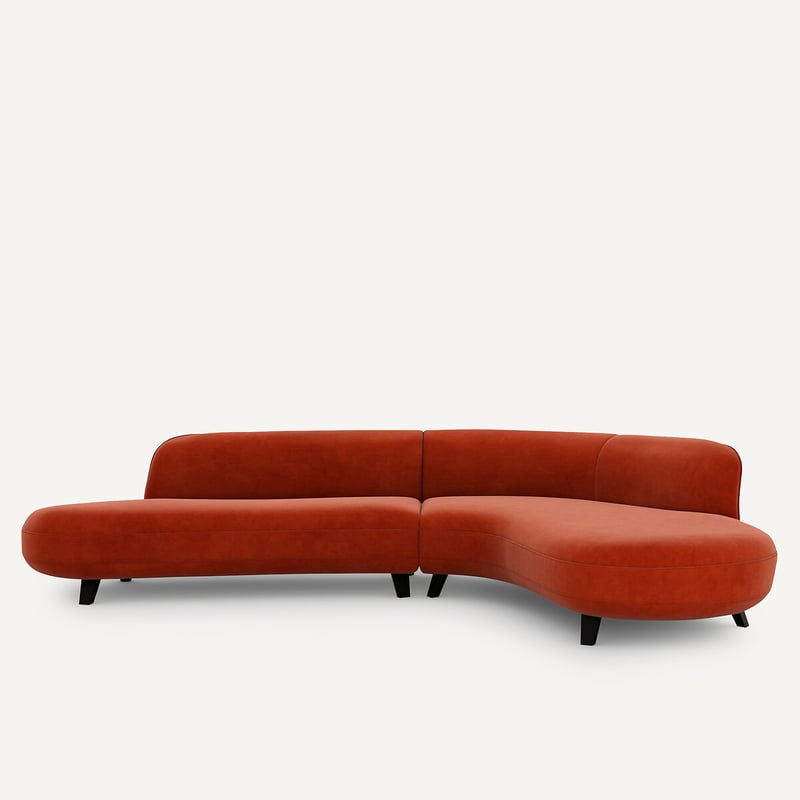 Am.pm X Emmanuel Gallina Ecksofa Aus Samt, Rosebury, Design Emmanuel Gallina