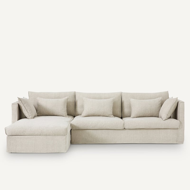 Am.pm Ecksofa, Aus Baumwolle Und Leinen, Camille
