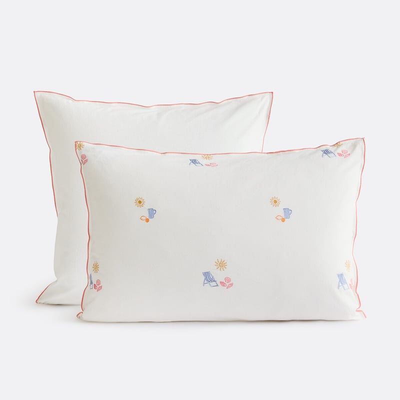La Redoute Interieurs Kissenbezug Somero Aus Baumwolle Im Vintage-stil Mit Stickerei