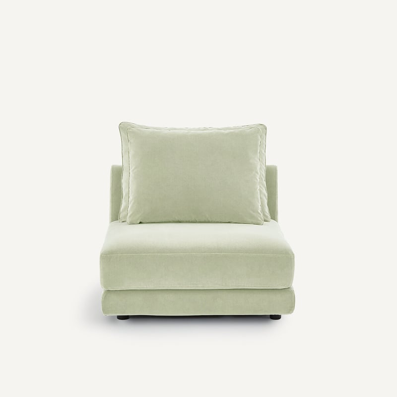 Am.pm Modularer Sessel Aus Stonewashed Velours, Tiberio