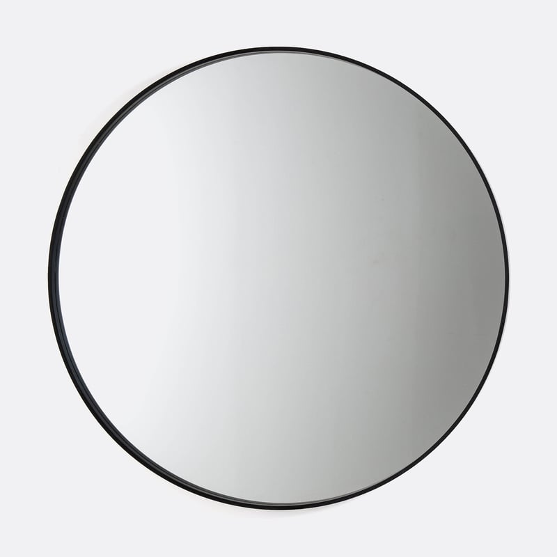 La Redoute Interieurs Spiegel Alaria, Schwarz, Rund Ø 120 Cm