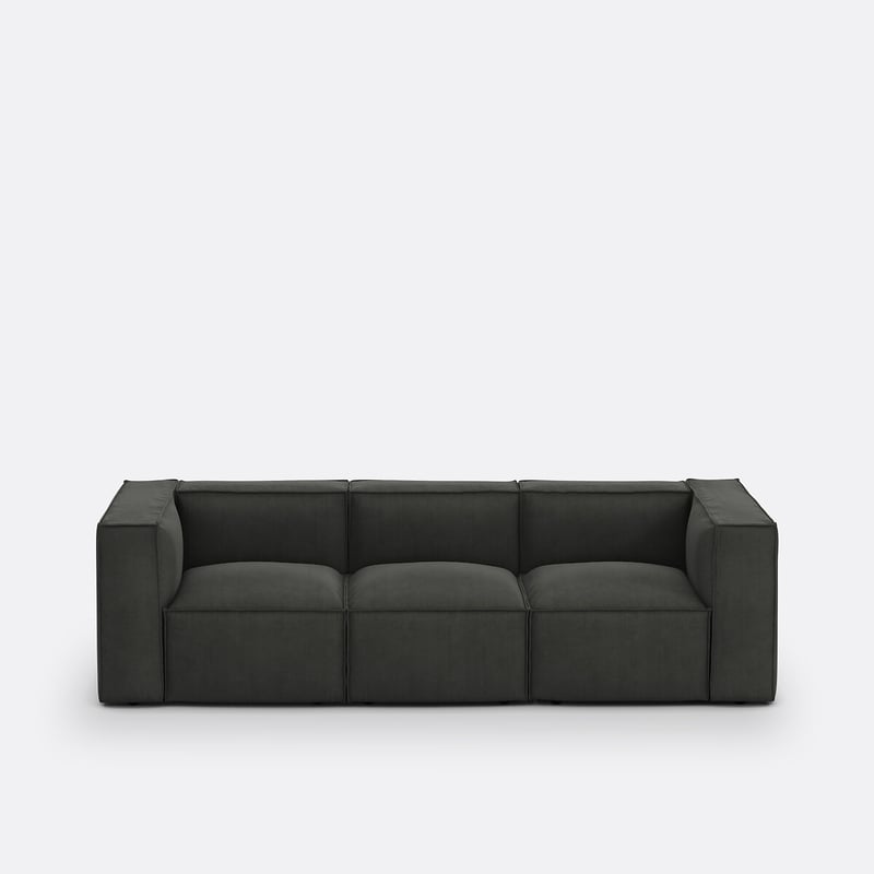 Modulares Sofa Seven, 3-sitzer, Aus Cordsamt
