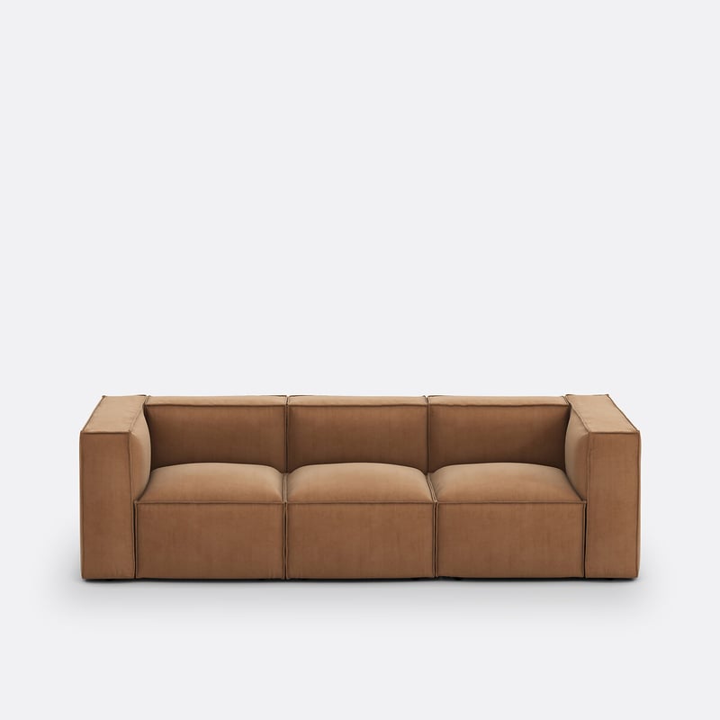 Modulares Sofa Seven, 3-sitzer, Aus Cordsamt