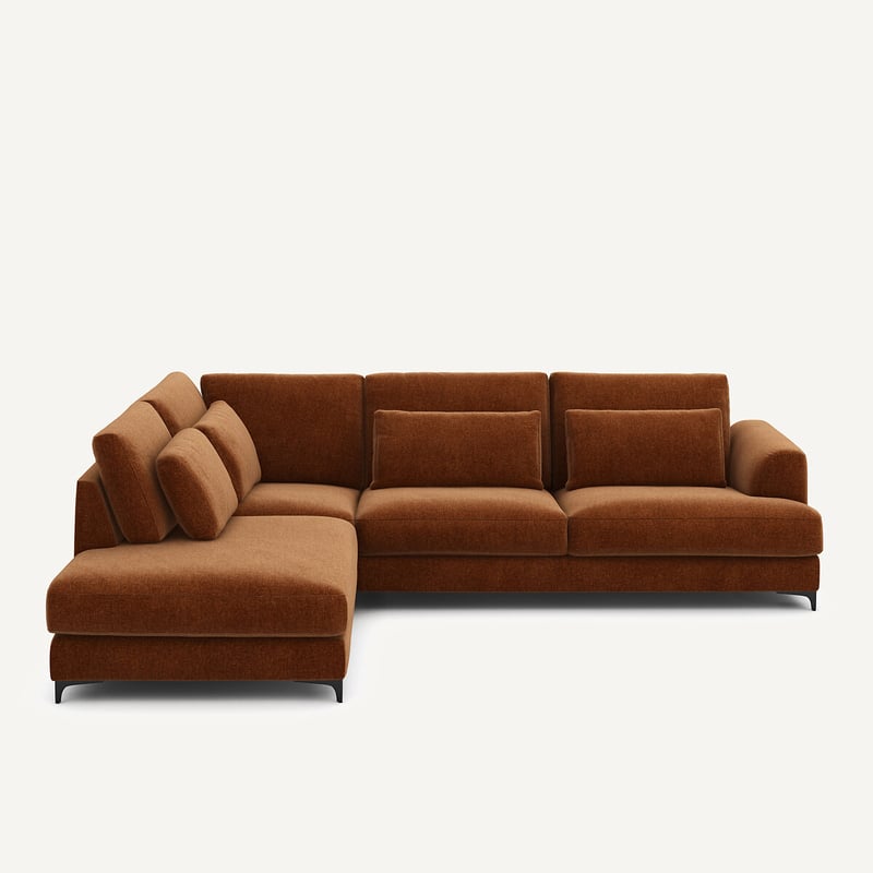 Am.pm Sofa Linke Ecke Conv Velours Chenille, Marsile