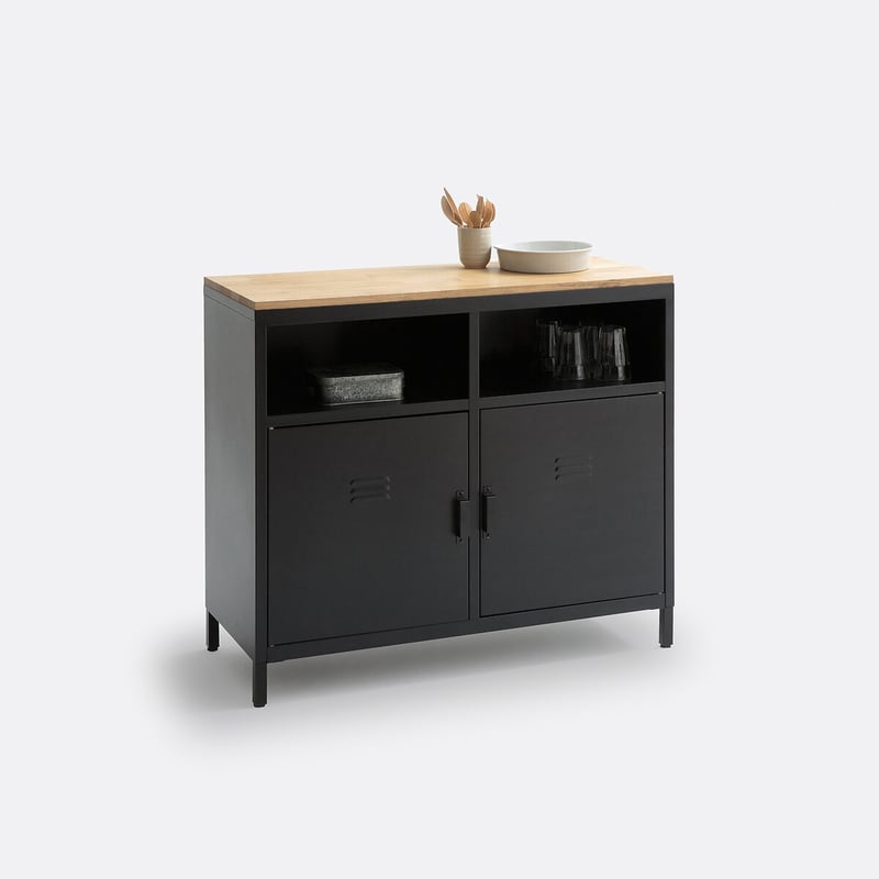La Redoute Interieurs Küchen-sideboard Hiba Mit 2 Türen Und 2 Fächern
