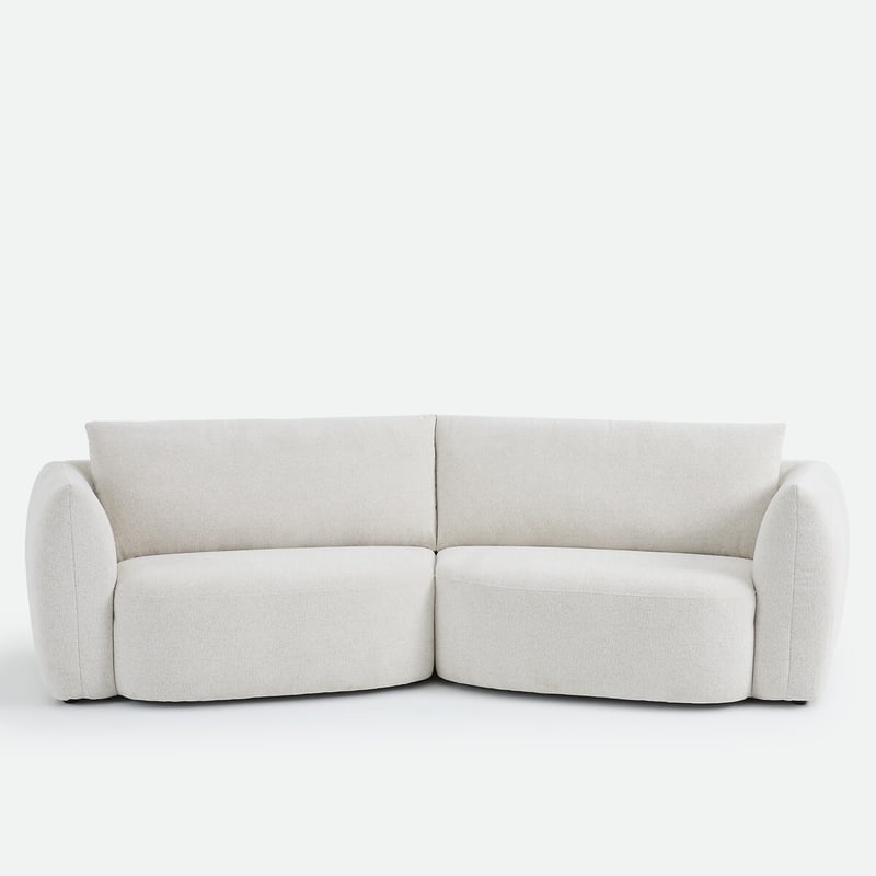 Trapezsofa, 5-sitzer, Aus Melierter Chenille, Edith