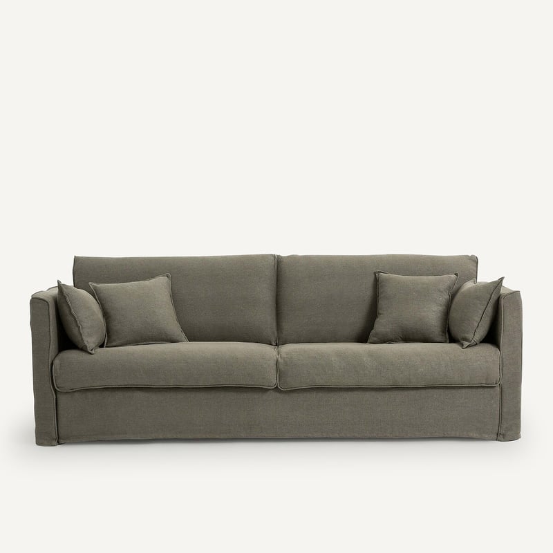 Am.pm 3- Oder 4-sitzer-sofa, Stonewashed Dickes Leinen, Camille