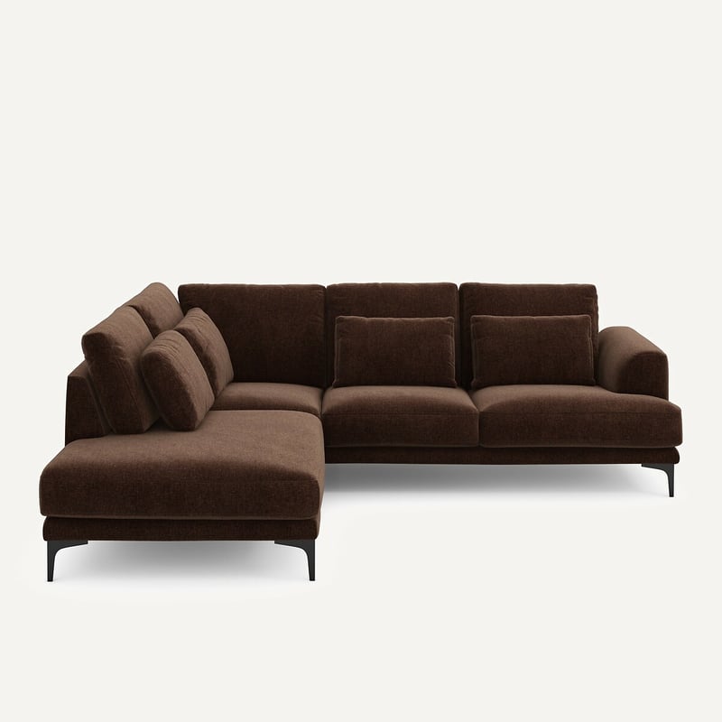Am.pm Sofa, Linke Ecke, Geschlossen, Aus Chenille-samt, Marsile