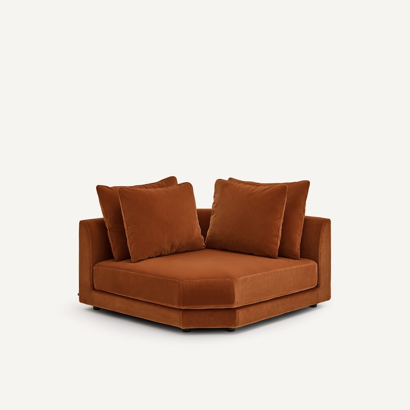 Am.pm Modulares Ecksofa Aus Samt, Tiberio