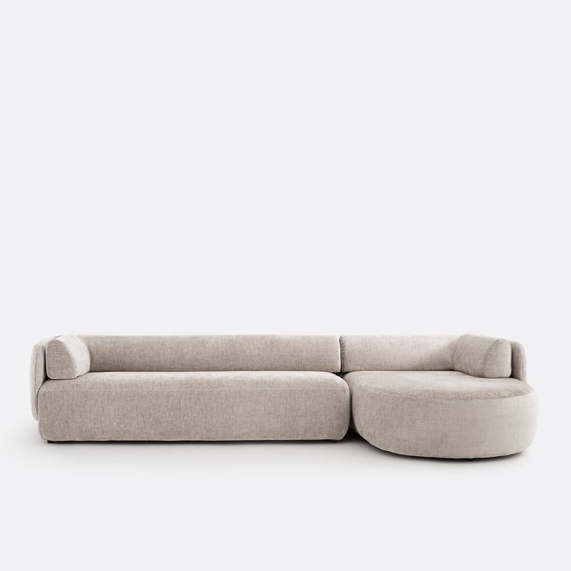 Ecksofa Mit Ecke Rechts Méridiano, Dicker Samt