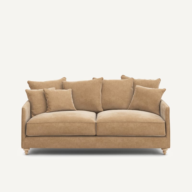 Am.pm 3-sitzer-sofa, Umwandelbar, In Stonewashed Velours, Lazare
