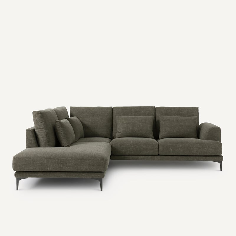 Am.pm Geschlossenes Ecksofa Marsile Mit Ecke Links, Baumwolle/leinen