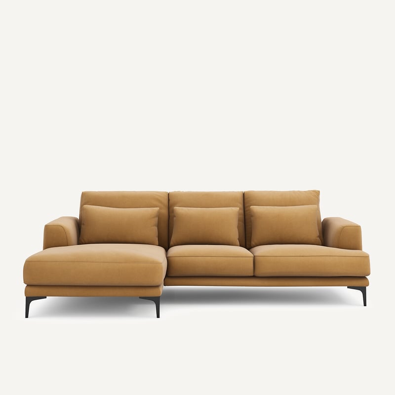 Am.pm Ecksofa Marsile Mit Ecke Links, Leinensamt