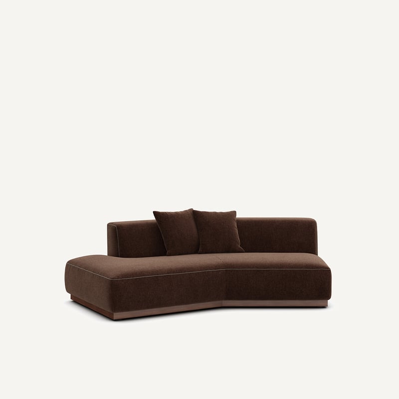 Am.pm Halbes Sofa Links In Chenille-samt, Jacopo