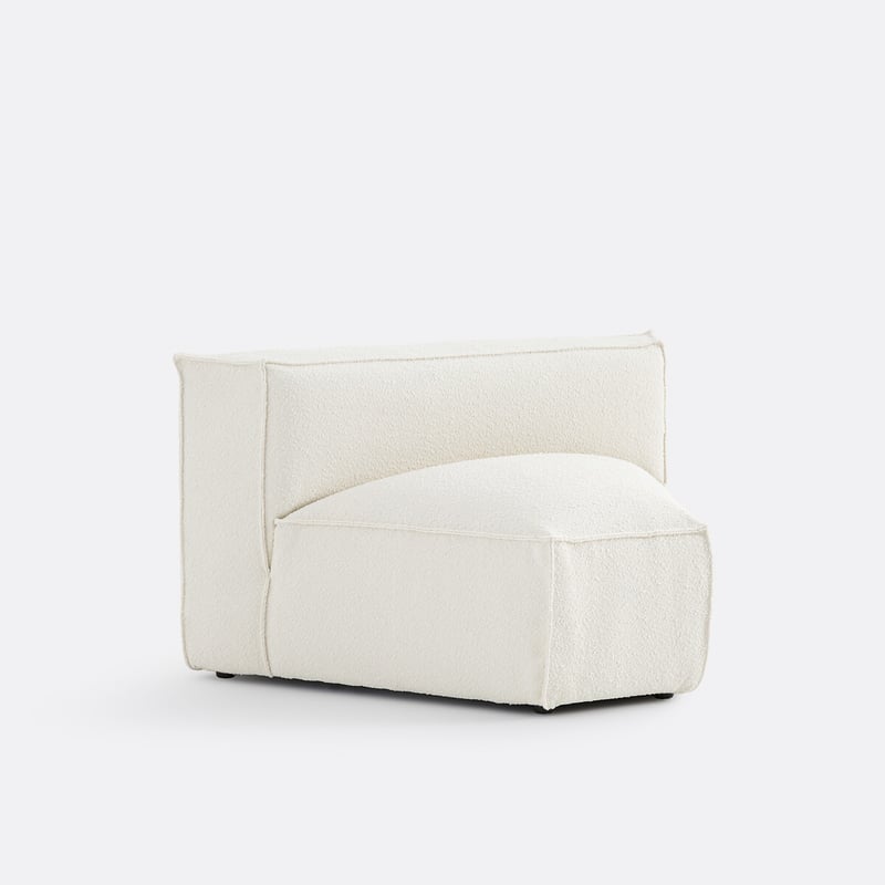 Offenes Eckelement Für Modulares Sofa Seven, Aus Bouclé