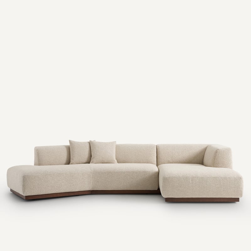 Am.pm Offenes Ecksofa Jacopo Mit Ecke Rechts, Bouclé