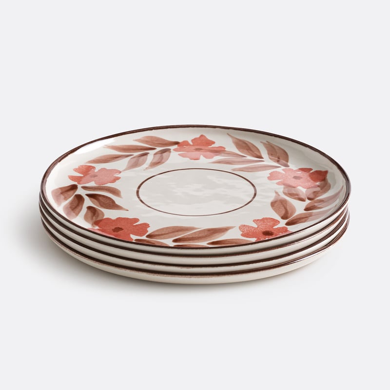 Set Mit 4 Flachen Tellern Aus Steingut, Montesol
