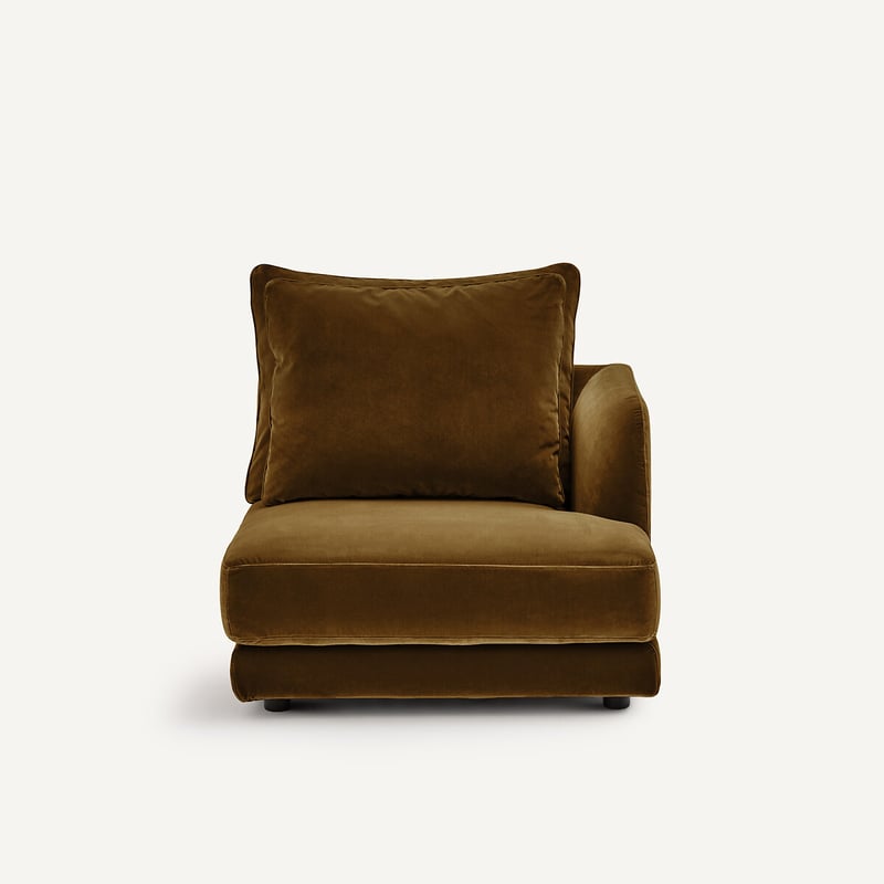 Am.pm Rechtes Einzelsofa, Modular, Aus Samt, Tiberio