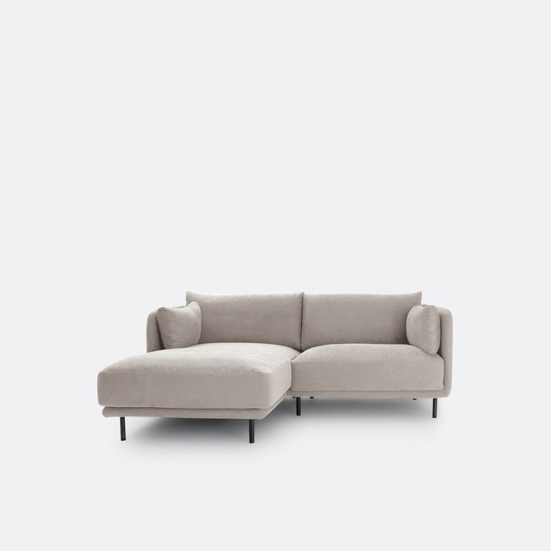 Ecksofa Victor, Links, 3-sitzer, Strukturgewebe